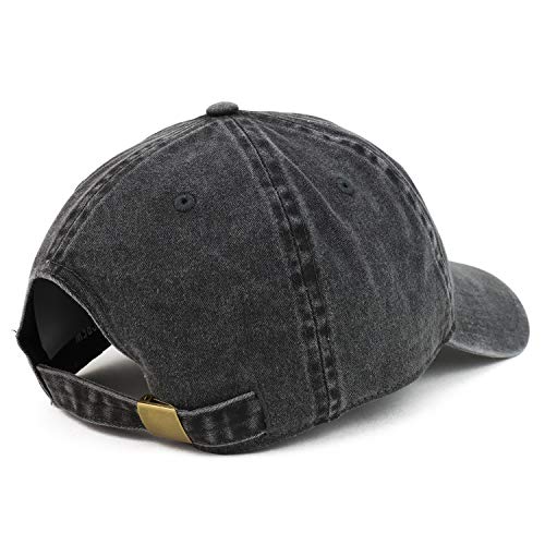 Armycrew XXL Oversize Big Washed Cotton Pigment Dyed Unstructured Baseball Cap - Black - Image 3