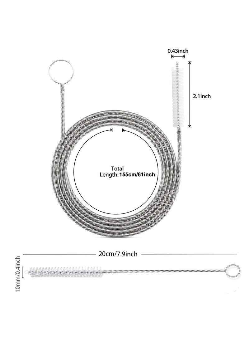 Beauenty Long Tube Cleaner, Straw Cleaner Brush, Long Drain Brush, Car Drain Cleaner Tool Brush, Clean Sink Hose, Fish Tank, Kitchen And Refrigerator Pipe Tool, Flexible Cleaner Brush, Cleaning Accessories - Image 4