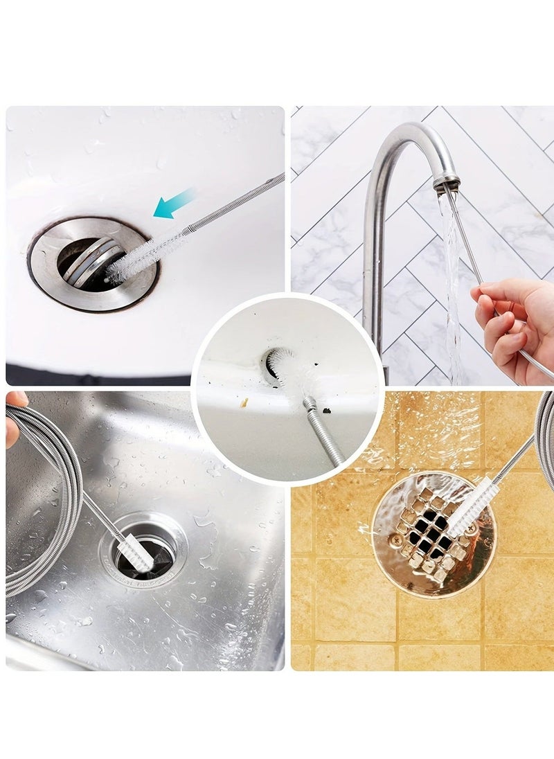 Beauenty Long Tube Cleaner, Straw Cleaner Brush, Long Drain Brush, Car Drain Cleaner Tool Brush, Clean Sink Hose, Fish Tank, Kitchen And Refrigerator Pipe Tool, Flexible Cleaner Brush, Cleaning Accessories - Image 2