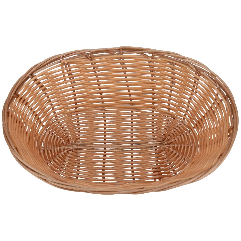 Hozeon 15 Pack 11 X 7.87 X 2.8 Inches Plastic Oval Basket  Wicker Bread Baskets  Woven Bread Baskets  Food Storage Basket Fruit Serving Baskets For Kitchen  Restaurant  Light Brown - Image 4