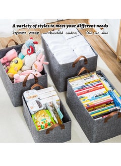Generic 3Pcs Storage Basket Shelf Storage Basket Wardrobe Organization Box Wardrobe Storage Box Organization Storage Box Household Clothes Storage Artifact Foldable (Grey)  - Image 5