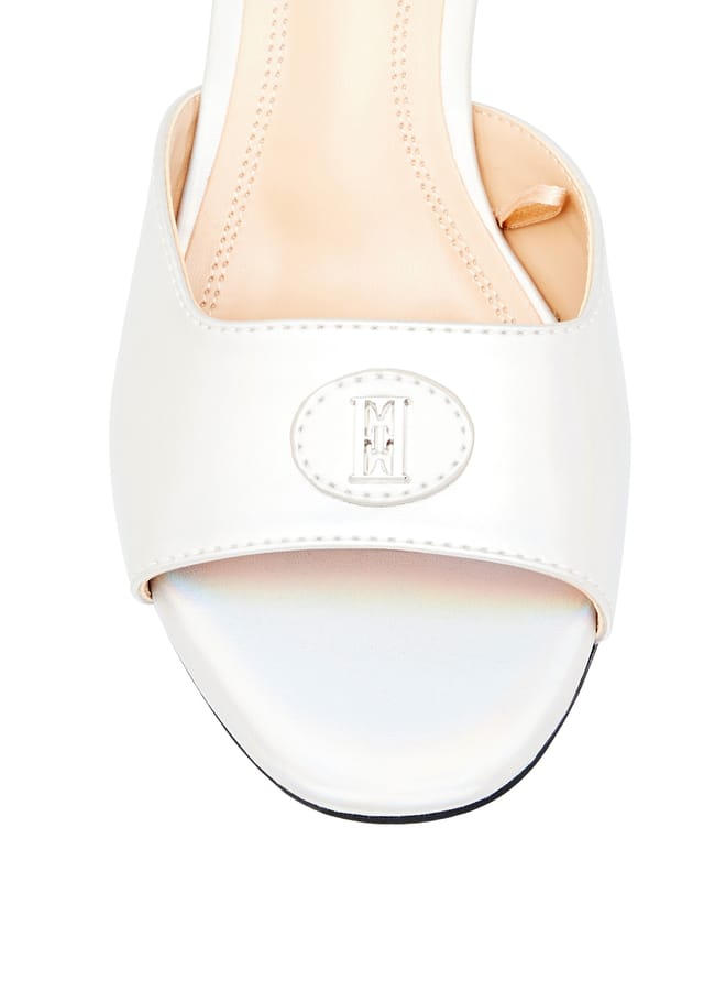 ELLE Womens Slip On Kitten Heels With Decorative Vamp - Image 4