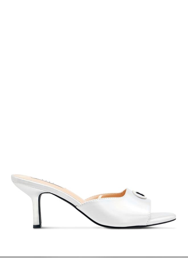 ELLE Womens Slip On Kitten Heels With Decorative Vamp  - Image 3