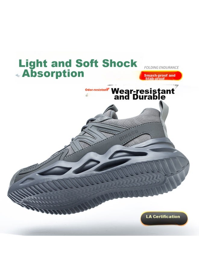Dinggu Safety Shoes For Men, All-Season Work Site Shoes, Steel Toe, Puncture-Resistant, Breathable, Lightweight, 953Hui42 - Image 4
