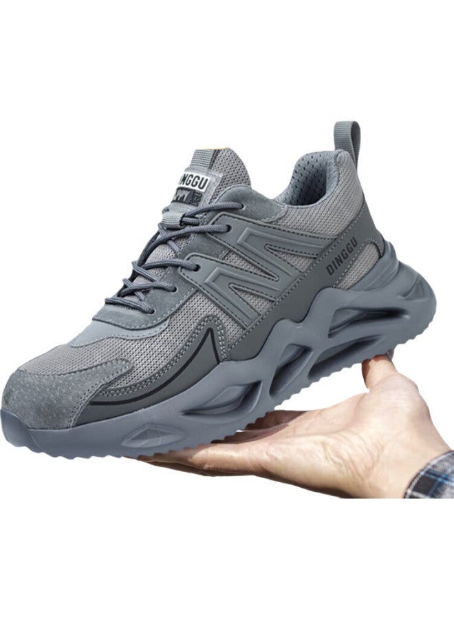 Dinggu Safety Shoes For Men, All-Season Work Site Shoes, Steel Toe, Puncture-Resistant, Breathable, Lightweight, 953Hui42 - Image 1