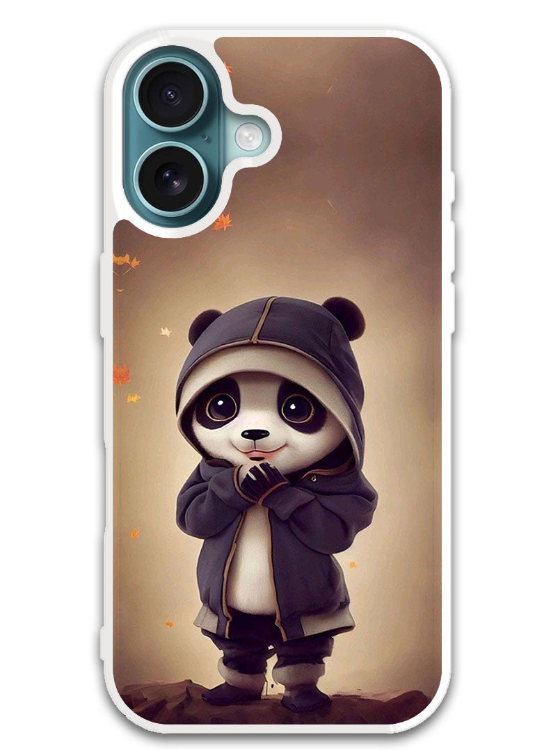 Theodor Protective Case Cover For APPLE IPHONE 16 Plus Little Panda (White Bumper) - Image 1
