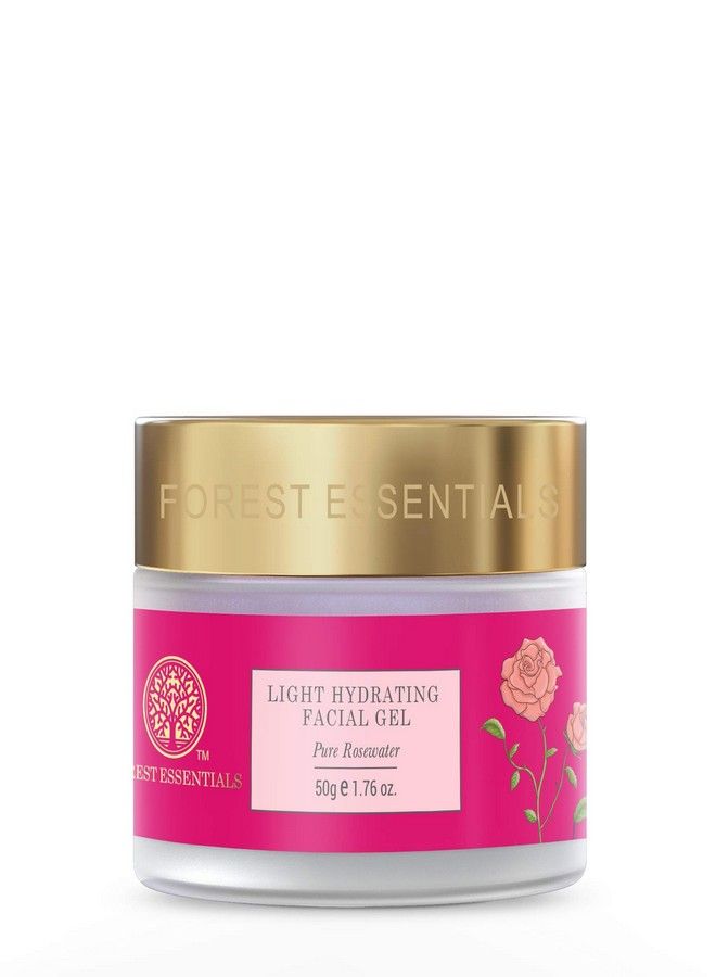Forest Essentials Light Hydrating Facial Gel Pure Rosewater|Soothes & Renews Hydration|Unisex Face Gel|50 g - Image 1
