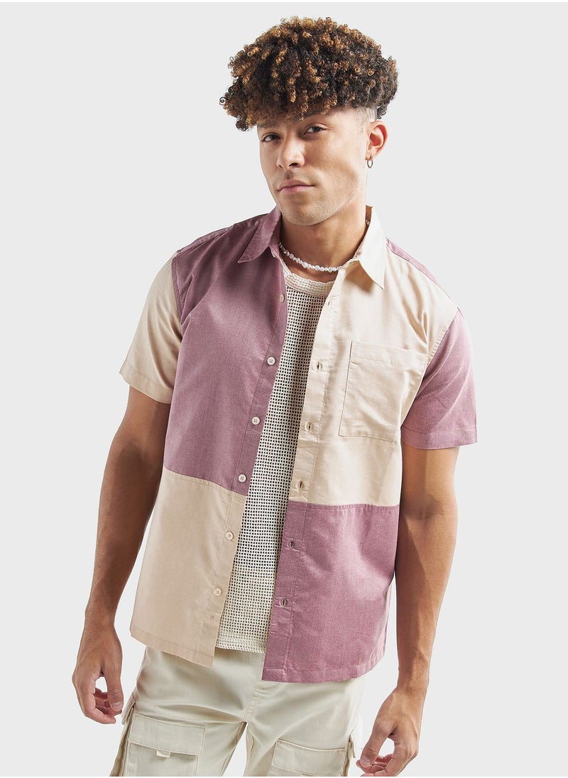 FAV Color Block Regular Fit Shirt  - Image 1