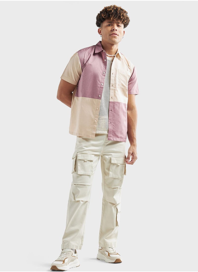 FAV Color Block Regular Fit Shirt  - Image 4