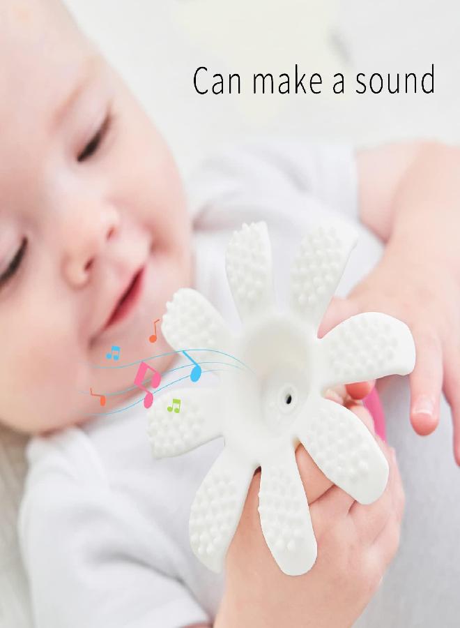 Mombella Baby Teethers for Babies 3-6-12-18 Months, Baby Teething Toys 9 Month Old, Mombella Octopus Squishy Silicone Chew Toys for Infant, Baby Shower Gifts for Girls, Message Sore Gums, Pink - Image 3