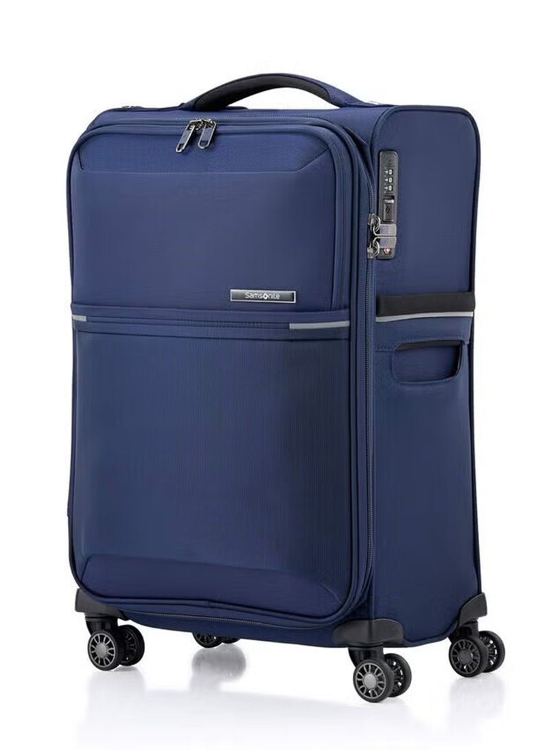 Samsonite 73H Suitcase Cabin Size 55 cm / 20 inch, 4 Spinner Wheels, 100% Nylon, Navy|Soft Top|Front Pocket Compartment|TSA Combination Lock - 10 Years International Warranty - Image 1
