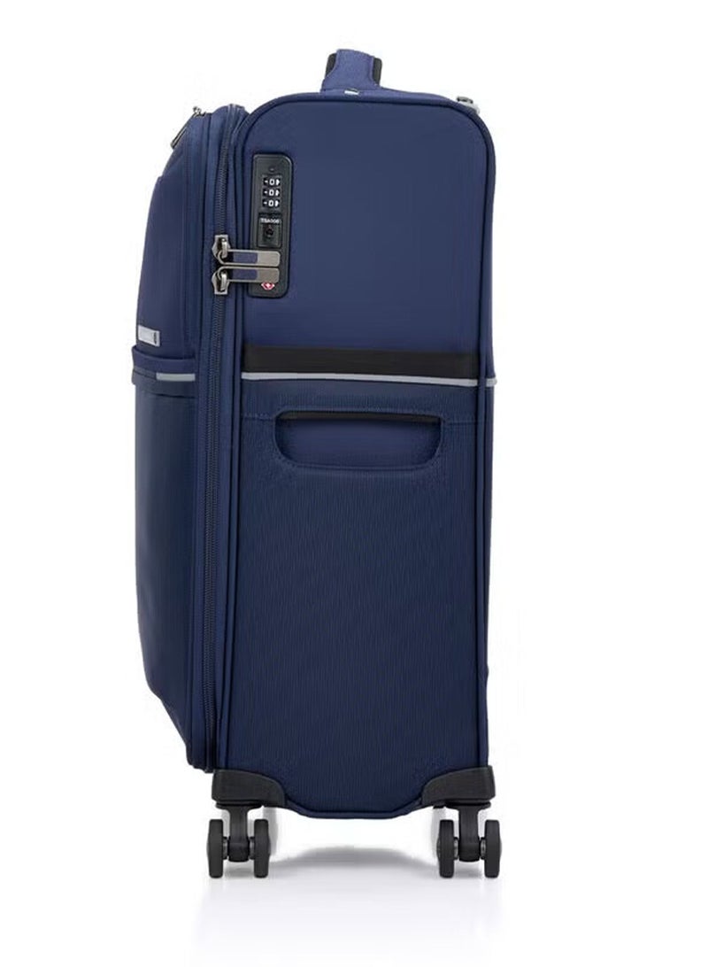 Samsonite 73H Suitcase Cabin Size 55 cm / 20 inch, 4 Spinner Wheels, 100% Nylon, Navy|Soft Top|Front Pocket Compartment|TSA Combination Lock - 10 Years International Warranty - Image 3