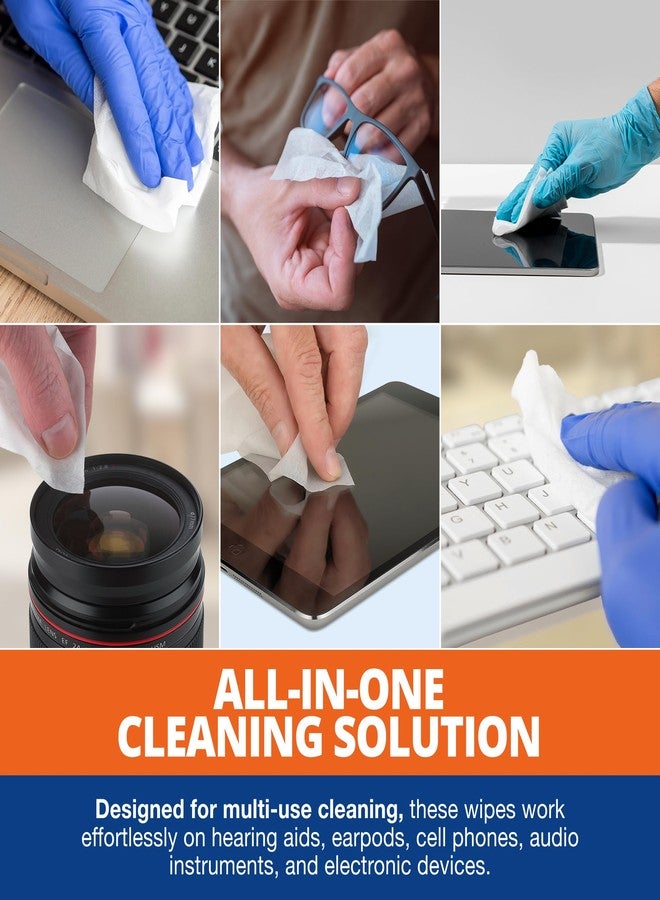 MEDca Hearing Aid Cleaning Wipes - 100 Individually Wrapped Pre-Moistened Alcohol-Free Wipes for Hearing Aids, Amplifiers, Earbuds, Audio & Electronics - Portable, Quick-Drying, Gentle, Daily Use & Travel - Image 5
