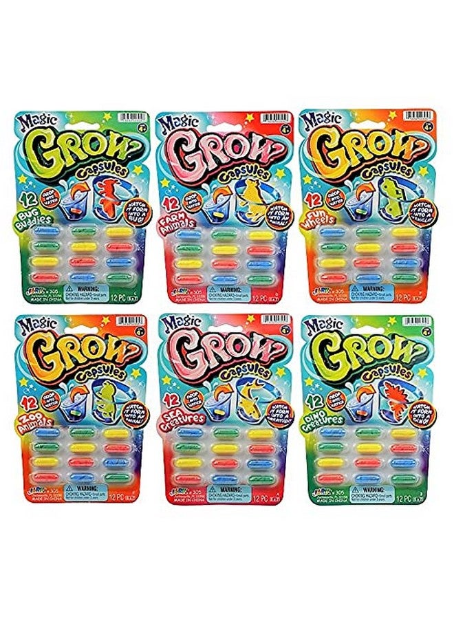 Ja-Ru JA-RU Magic Grow Capsules (6 Pack, 72 Capsules) Sea Creatures, Dinosaur, Animal Farm Toys. Water Growing Toys for Kids. Expanding Foam Bath Toys. Animal Party Favors Fidget Toy. 305-6p - Image 2
