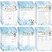 Jetec 302 Pcs Bear Baby Shower Games Set 6 Games Include Baby Shower Word Scramble Word Search Predictions and Advice the Price is Right Guess Mom or DadBlue Bear - Image 3