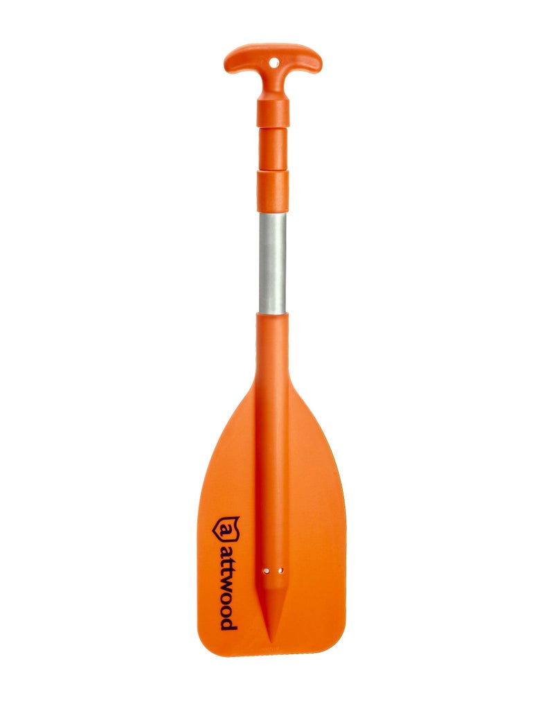 Attwood Emergency Telescoping Paddle for Boating Collapsible 24inch to 54inch Orange