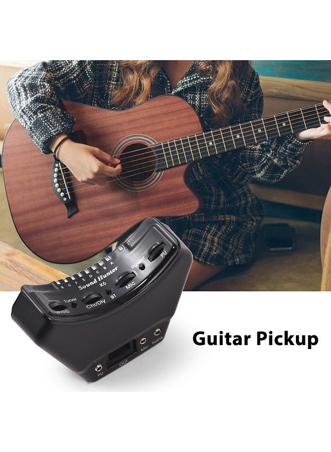 Generic Sound Hunter Guitar Pickup Wooden Guitar Sound Hole Pickup Board Double Pickup Resonance/Anti-howl/BT Accompaniment Function No Punching Pickup  - Image 4