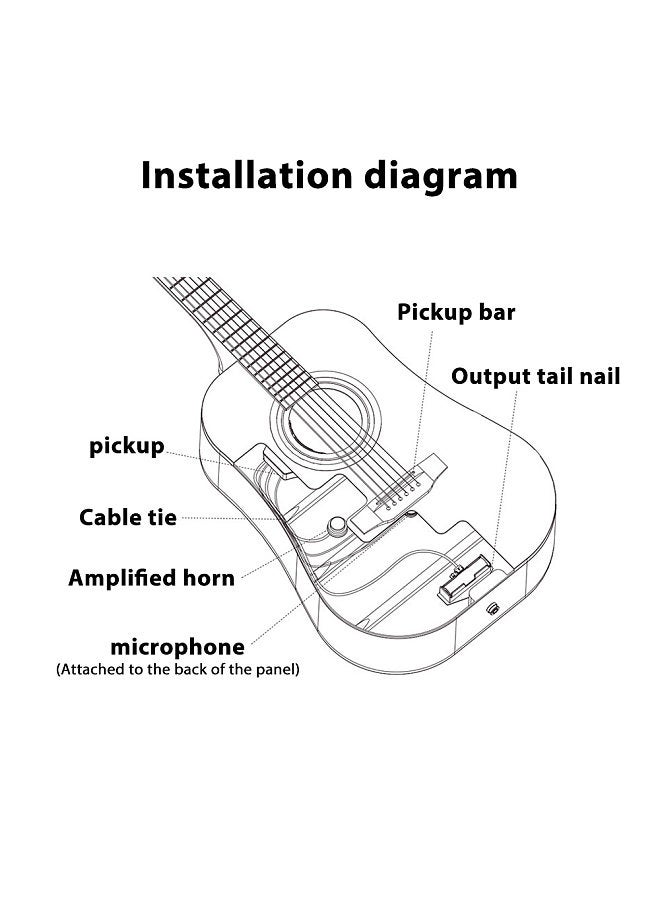 Generic Sound Hunter Guitar Pickup Wooden Guitar Sound Hole Pickup Board Double Pickup Resonance/Anti-howl/BT Accompaniment Function No Punching Pickup  - Image 3