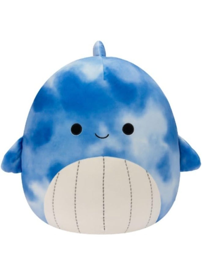 Squishmallows 14-Inch Big Smir Tie Dye Blue Whale Toy - Image 1