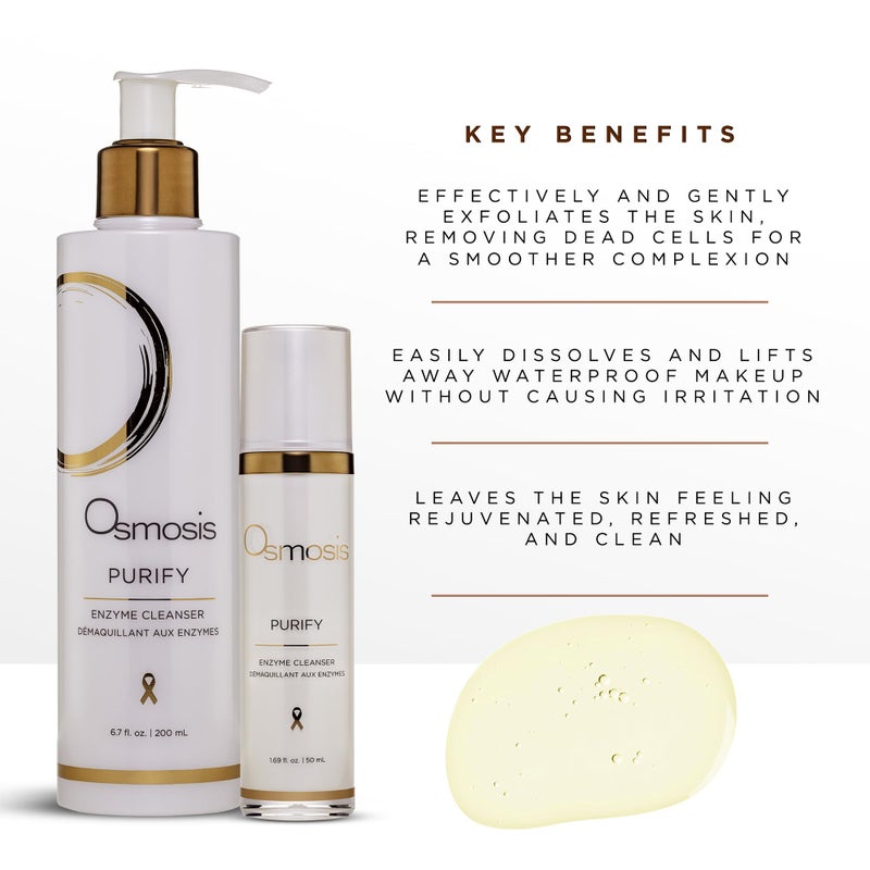 OSMOSIS PURIFY Enzyme Gentle Exfoliating Facial Cleanser, Face Wash for Aging, Pigmented, Oily, and Acne Blemish-Prone Skin, 1.69 Fl Oz - Image 4