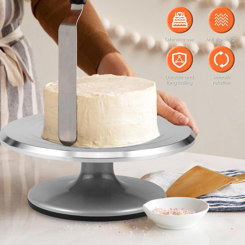 windforgecraft Sculpting Pottery Wheel 10inch Heavy Duty Pottery Banding Wheel Cast Metal Sculptor Turntable with Ball Bearings Non-Slip Model-Making Turntable for Ceramics Pottery Model-Making - Image 2