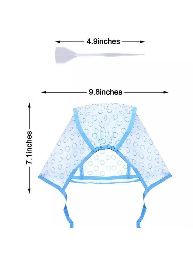 مجموعة صبغ الشعر المنزلية من 6 قطع، غطاء تفتيح الشعر، غطاء صبغ الشعر مع خطافات بلاستيكية، مجموعة أدوات تصفيف الشعر (أزرق، وردي، وأرجواني) - Image 2