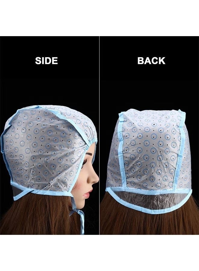 مجموعة صبغ الشعر المنزلية من 6 قطع، غطاء تفتيح الشعر، غطاء صبغ الشعر مع خطافات بلاستيكية، مجموعة أدوات تصفيف الشعر (أزرق، وردي، وأرجواني) - Image 4