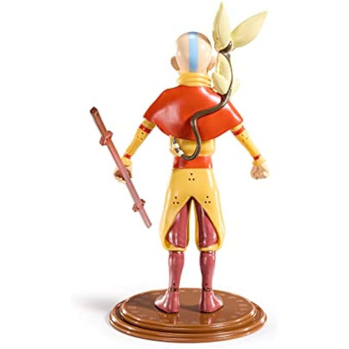 THE NOBLE COLLECTION AVATAR AANG - NOBLE TOYS 18CM BENDABLE POSABLE COLLECTIBLE DOLL FIGURE WITH STAND AND MINI ACCESSORY - Image 5