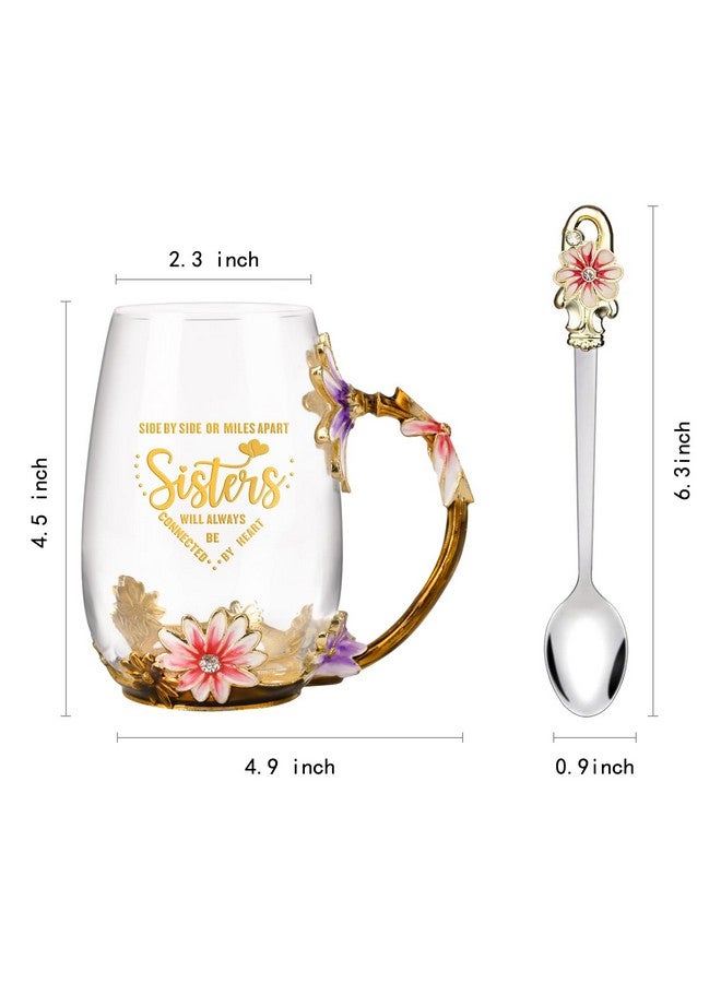 OEAGO Sisters Gifts from Sister for Women Elegant Tea Cup Unique Christmas Birthday Gifts for Sister, Little,Big,in Law - Image 1