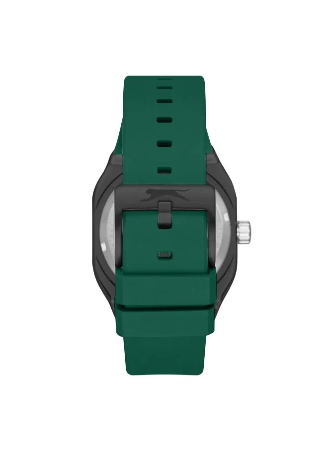 Slazenger SLAZENGER SL.9.2415.1.02 Men's Automatic  Display Watch & Silicone Strap Dark Green