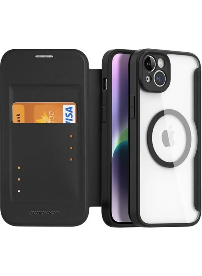 Polhammobile Polham iPhone 14 6.1 CASE with Magnetic Cover, Card Holder and Magnet, 360 Degree Full Protection Wallet Case