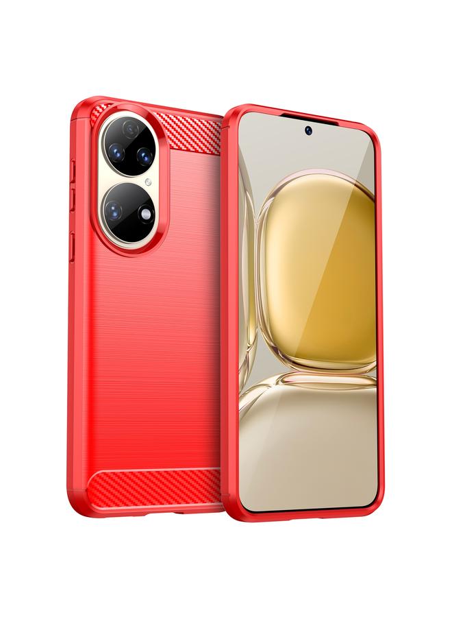 S-TOP Case For Huawei P50 Brushed Texture Carbon Fiber TPU Case - Image 1