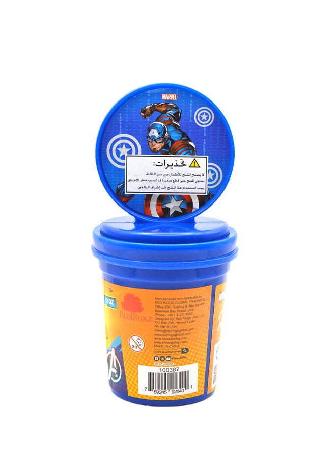 Marvel Captain America 3OZ Dough with Figure Stamper | Non-Toxic Clay for Kids | Creative Art Toy |Blue - Image 3