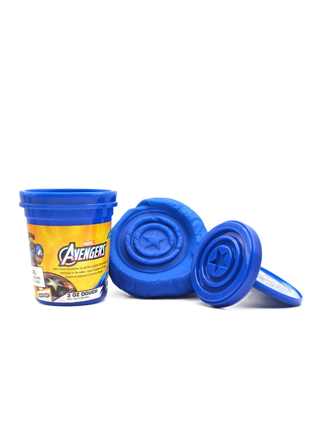 Marvel Captain America 3OZ Dough with Figure Stamper | Non-Toxic Clay for Kids | Creative Art Toy |Blue - Image 4