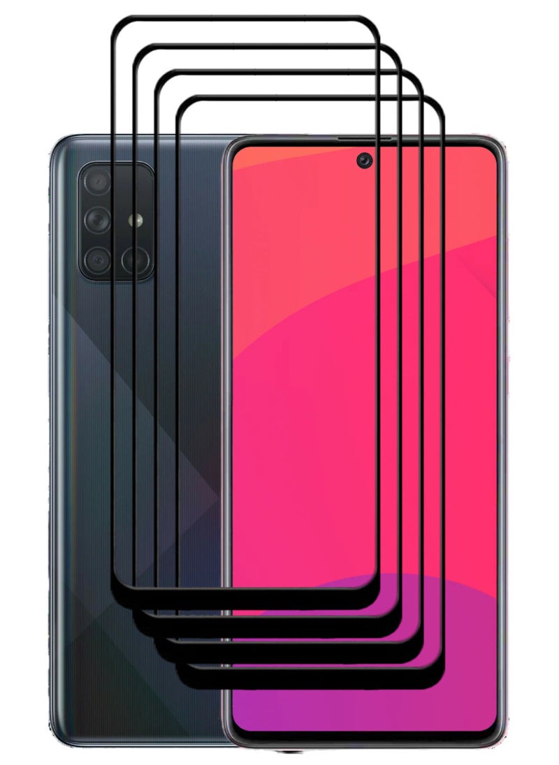 ACLIX 4 Pieces Antistatic ESD Dustproof Premium Quality High Definition Tempered Glass Screen Protector Designed For Samsung Galaxy A71 - Image 1