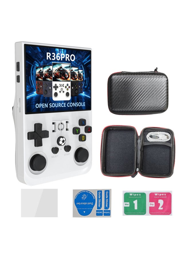 R36PRO Open Source Handheld Game Console Portable Retro GBA Arcade PSP Dual Rocker Handheld-Product Color:64g (18000+ Games)-Model:White - Image 1