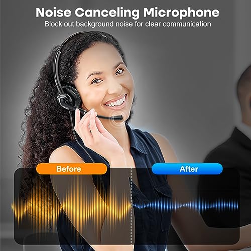 MAIRDI Telephone Headset for Cisco Phone, with RJ9 & 3.5mm Jack for Landline Deskphone Cell Phone PC Laptop, Call Center Headset with Microphone for Office, Work for Cisco 7941 7861 8811 - Image 4