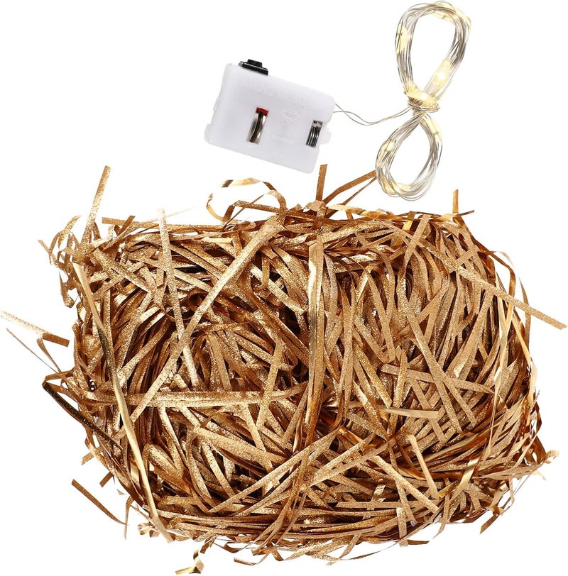 klarako Crinkle Cut Paper Shred Filler 1 Pack Raffia Confetti Shred Filler Bulk Easter Egg Basket Stuffers Wedding Decor Gift Paper Tissue Shredded Tissue Paper - Image 2