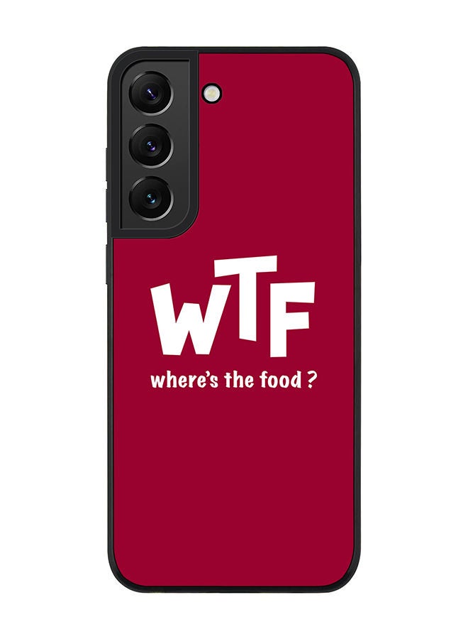 Stylizedd Rugged Black edge case for Samsung Galaxy S21 5G Slim fit Soft Case Flexible Rubber Edges Anti Drop TPU Gel Thin Cover - Where's the food? - Image 1