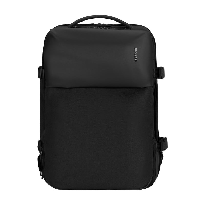incase Incase A.R.C. Travel BackPack, 25L - Heavy Duty Backpack with Laptop Compartment for 16 inch Computer - Sustainable, Water-Repellent, Shoe Storage, RFID & Travel Pass Pocket, Black (19in x 13in x 8in)  - Image 1