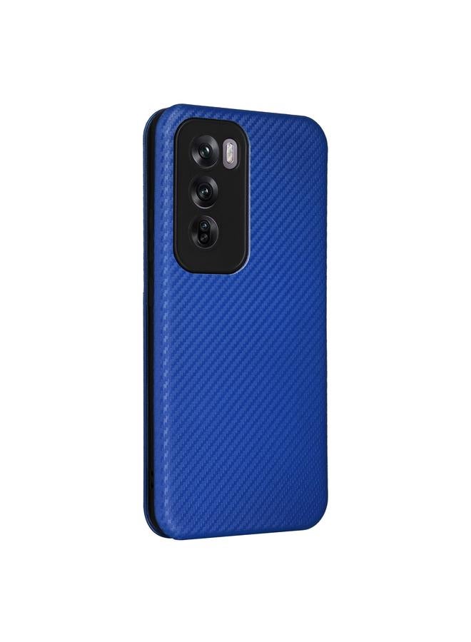 S-TOP Case For OPPO Reno12 Pro 5G Global Carbon Fiber Texture Flip Leather Phone Case - Image 3