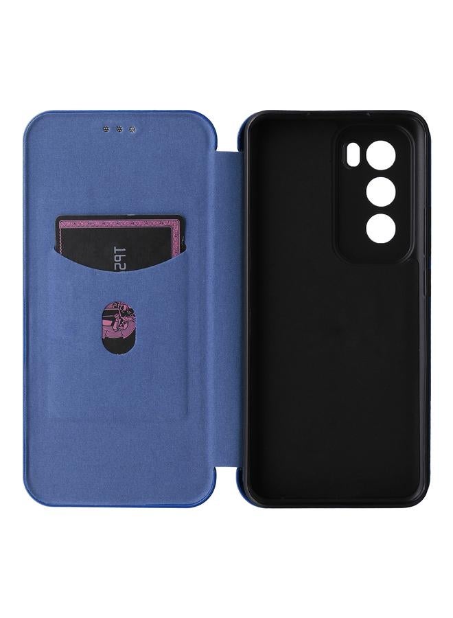 S-TOP Case For OPPO Reno12 Pro 5G Global Carbon Fiber Texture Flip Leather Phone Case - Image 4
