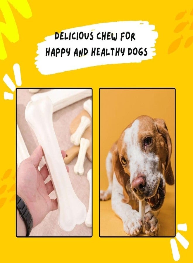 PET FUN عظام مضغ للكلاب من بيت فن - مكافآت غنية بالكالسيوم للكلاب متوسطة الحجم إلى البالغة | عظام مضغ متينة لتحسين صحة الفم وتقوية العظام، مكافآت صالحة للأكل للتدريب والمضغ (8 بوصة - عبوة من 1) - Image 4