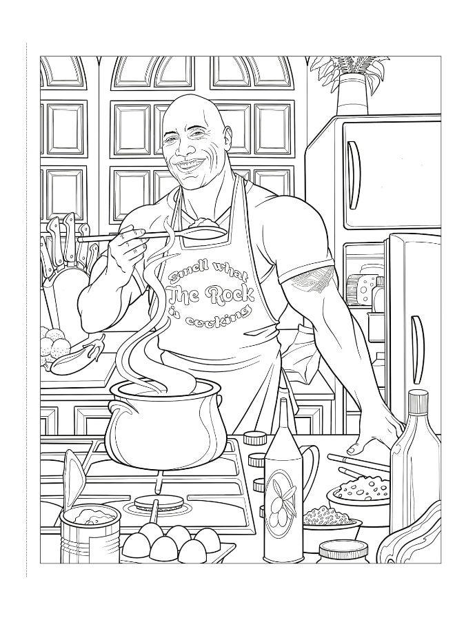 Crush and Color: Dwayne the Rock Johnson: Colorful Fantasies with a Powerful Charmer  - Image 5