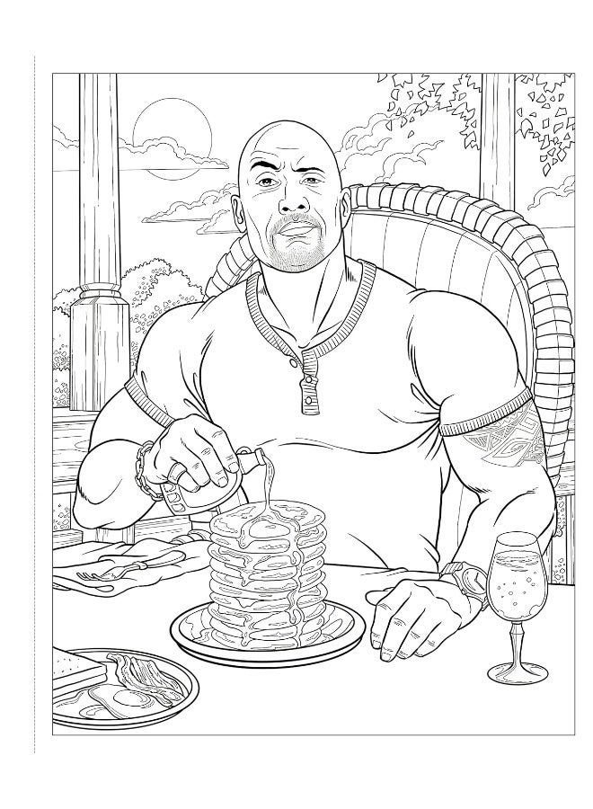 Crush and Color: Dwayne the Rock Johnson: Colorful Fantasies with a Powerful Charmer  - Image 2