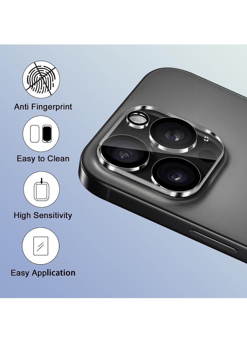 Raxoom Camera Protection for iPhone 16 Pro/Pro Max â€“ 2-Pack Tempered Glass Lens Protector, HD Clear, 9H Hardness, Full Coverage Camera Protective Film - Image 3