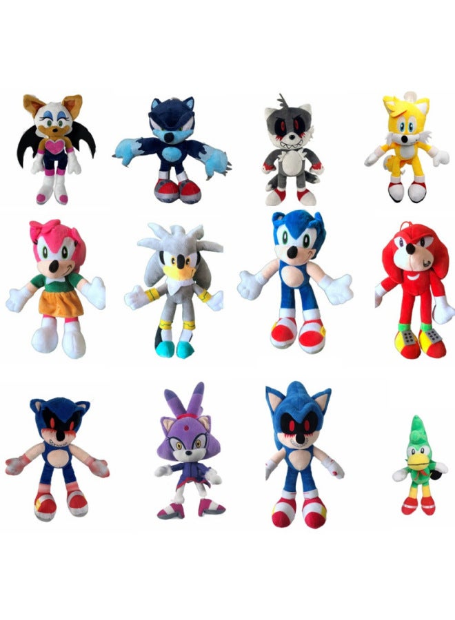 Sonic Hedgehog Plush Super Sonic Mouse Sonic Plush Toy Doll-Color:Single Vacuum Fee-Height:28-30cm - Image 1
