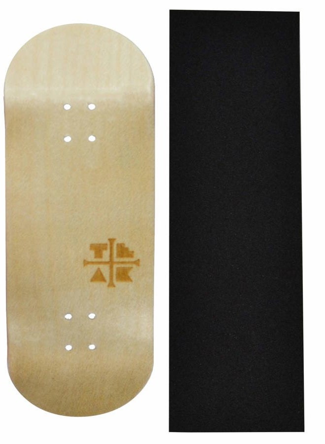 Teak Tuning Prolific Wooden Fingerboard Deck, The Classic - 34mm x 97mm - Handmade, Pro Shape & Size - Five Plies Wood Veneer - Includes Prolific Foam Tape - Image 1