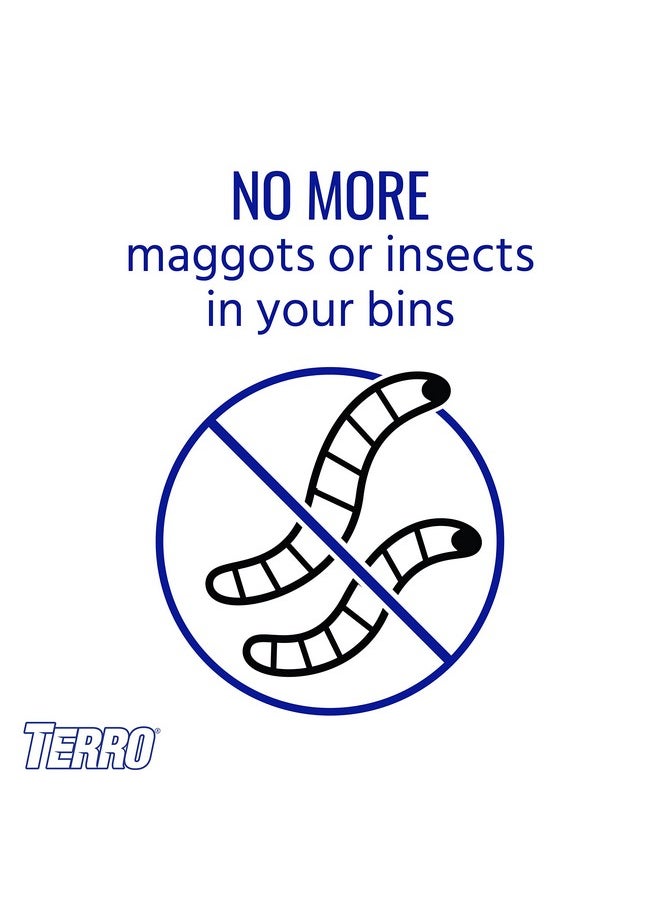تيرو مبيد الحشرات Terro T801SR Garbage Guard Trash Can - يقتل الذباب واليرقات والصراصير والخنافس والحشرات الأخرى - عبوتان  - Image 2