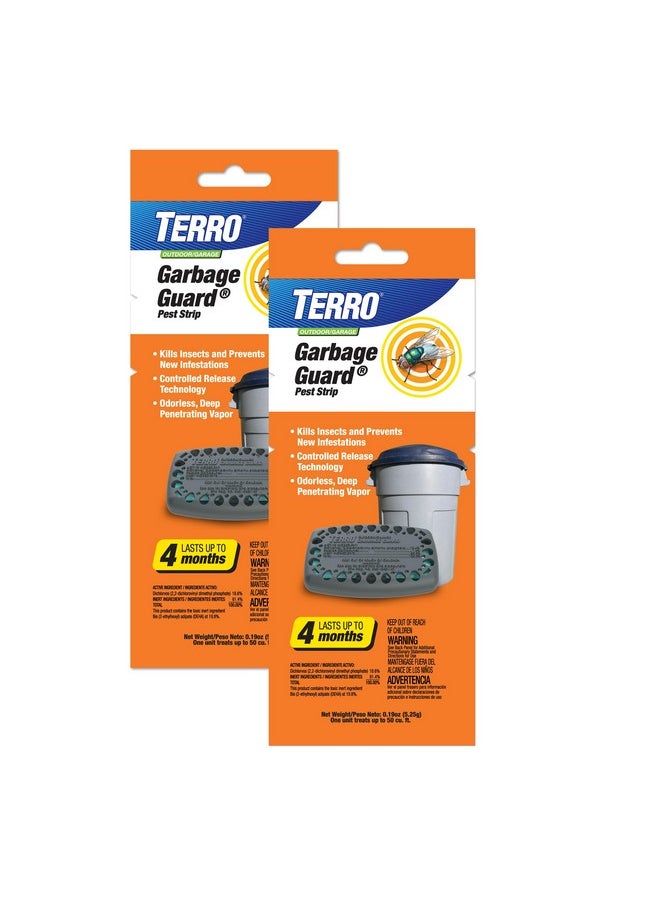 تيرو مبيد الحشرات Terro T801SR Garbage Guard Trash Can - يقتل الذباب واليرقات والصراصير والخنافس والحشرات الأخرى - عبوتان  - Image 1